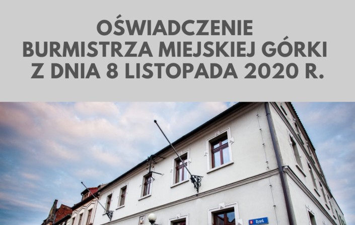 Oświadczenie Burmistrza Miejskiej Górki - zdjęcie
