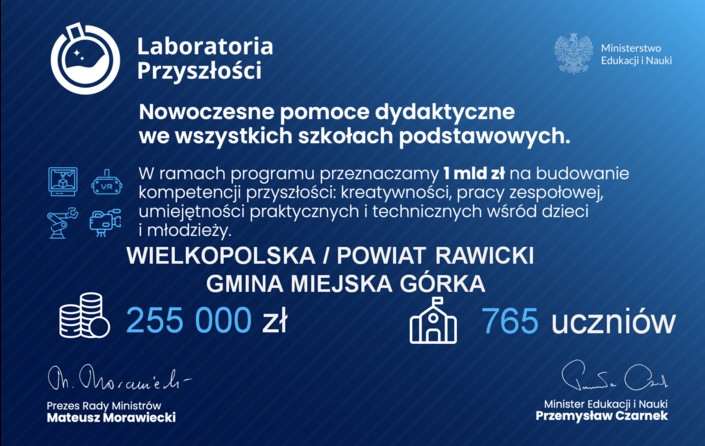 Gmina Miejska Górka uczestniczy w programie „Laboratoria przyszłości”. 