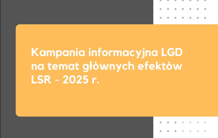 Kampania informacyjna LGD na temat głównych efektów LSR - 2025 r. - zdjęcie