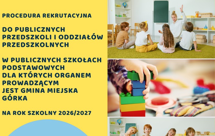 PROCEDURA REKRUTACYJNA DO PUBLICZNYCH PRZEDSZKOLI  I ODDZIAŁÓW PRZEDSZKOLNYCH 